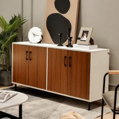 4-Door Kitchen Buffet Sideboard for Dining Room and Kitchen