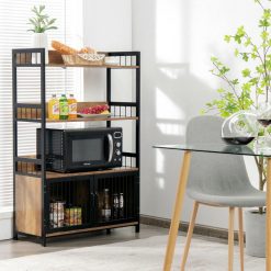 3-Tier Baker's Rack with Storage Cabinet