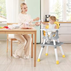 8-in-1 Convertible Baby High Chair with Adjustable Removable Tray