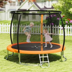10FT Outdoor Trampoline Heavy-Duty Recreational Trampoline with Safety Enclosure Net