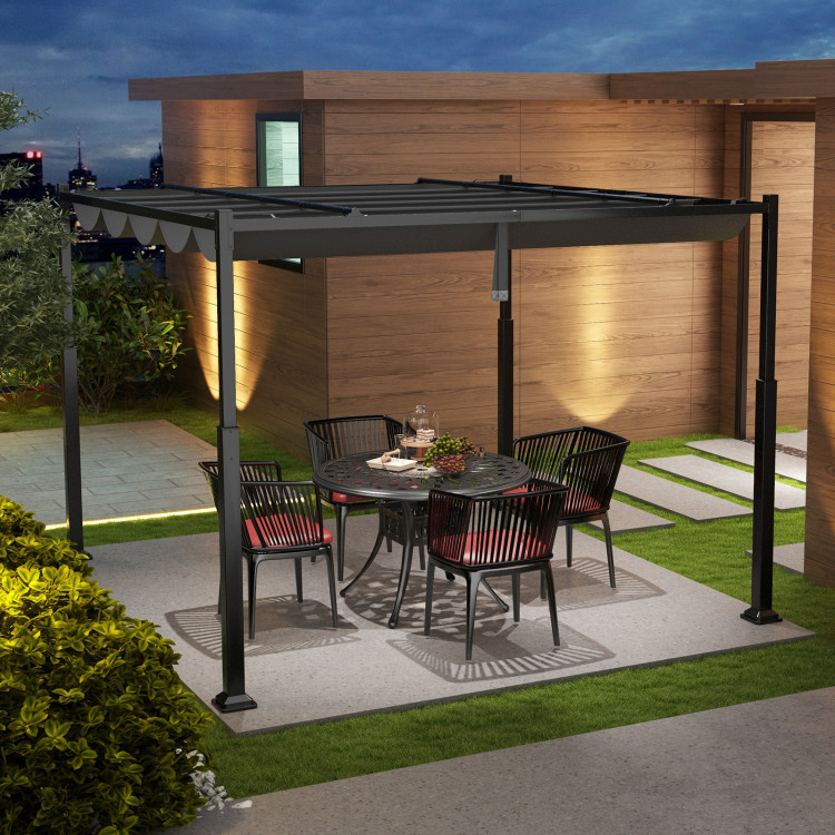 10_10_Feet_Outdoor_Pergola_with_Retractable_Canopy_and_Metal_Columns_Gray-2.jpg
