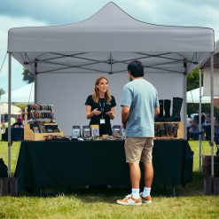 10 x 10 FT Pop up Canopy Tent with 4 Removable Sidewalls and Wheeled Bag