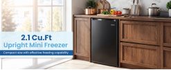 2.1 Cu.Ft Small Freezer with Reversible Single Door Energy Saving