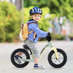 12-Inch Balance Bike with Adjustable Seat and Rotatable Handlebar for Over 36 Months Old