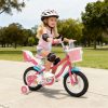 12/14/16/18 Inch Girls Bike for 3-8 Years Old Kids Bike with Doll Seat and Training Wheels