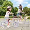 12/14/16/18 Inch Kids Bike Adjustable for 3-8 Years Old Children Purple - Stars & Moon