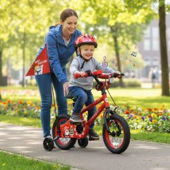 12/14/16/18 Inch Kids Bike Adjustable with Christmas Music & Flag for Aged 3-8 Years Old