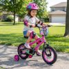 12/14/16/18 Inch Kids Bike with Training Wheels for Ages 3-8 Years Old Pink- Street Art Time