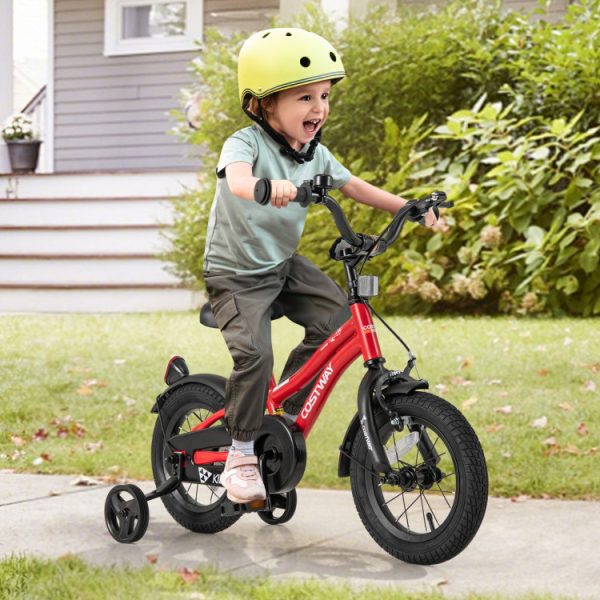 12-18 Inch Kids Bike Adjustable Bicycle with Reflectors and Bell for 3-8 Years Old