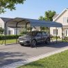 12 x 20 Feet Heavy-Duty Carport Outdoor Galvanized Steel Garage Car Shelter