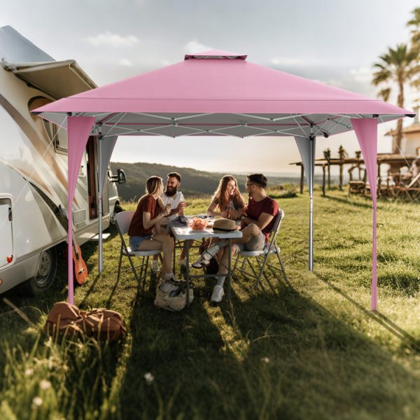 13 X 13 FT Pop up Gazebo with Portable Carrying Bag 8 Stakes and 4 Wind Ropes