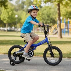 12/14/16/18-Inch Kids Bike with Removable Training Wheels Navy - Brave Hero