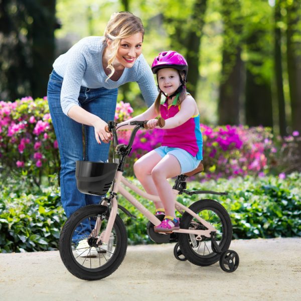 12/14/16/18 Inches Kids Bike with Basket and Adjustable Handlebar for 3-8 Years Old