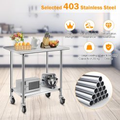 Stainless Steel Commercial Kitchen Prep and Work Table