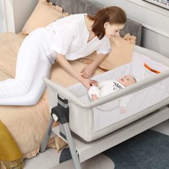 Portable Baby Bedside Sleeper with Adjustable Heights and Angles