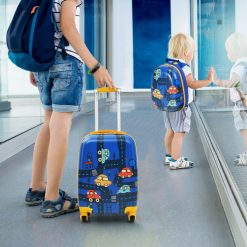 2 Pieces 12 Inch 18 Inch Kids Luggage Set with Backpack and Suitcase for Travel