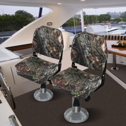 2-Piece Folding Boat Seat Set with Sponge Padding