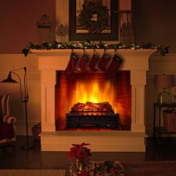 26 Inches Infrared Electric Fireplace with Realistic Pinewood Ember Bed