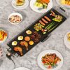 27/35 Inch Large Electric Griddle Nonstick BBQ Grill with Adjustable Temperature