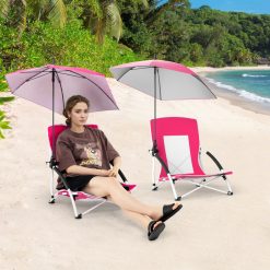 Beach Umbrella Chair for Adults with Adjustable Parasol