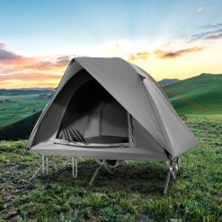 2-Person Camping Cot Tent Foldable Off-Ground Camping Combo for Adults