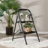 2-Step/3-Step Ladder with Wide Anti-Slip Pedal