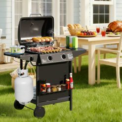 30,000 BTU Outdoor Burner Propane Gas Grill on Wheels
