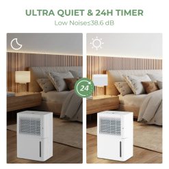 2000 Sq. Ft 32 Pint Dehumidifier with Continuous/Drying/Auto Mode