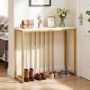 39"Modern Console Table with Built-in Charging Station