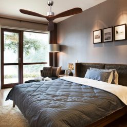 52 Inch Modern Ceiling Fan No Light with Remote Control