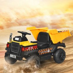 12V Battery Kids Ride On Dump Truck with Electric Bucket and Dump Bed