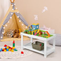 Patented Solid Multifunctional Wood Kids Activity Play Table