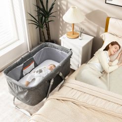 2-In-1 Baby Bassinet with Mattress and Net
