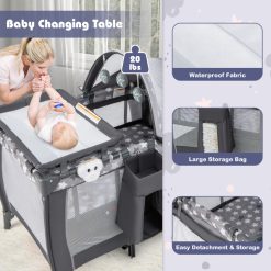 Baby Portable Nursery Center 4-in-1 Portable Travel Crib