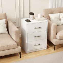 3 Drawer Nightstand with Storage for Living Room