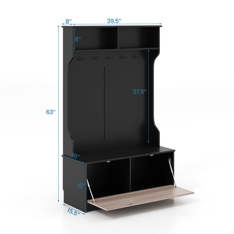 3_in_1_Coat_Rack_with_Entryway_Bench_and_Hooks_Enclosed_Cabinet_Black_size-5.jpg