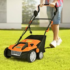 15 Inch 13 Amp Electric Scarifier with Collection Bag and Removable Blades