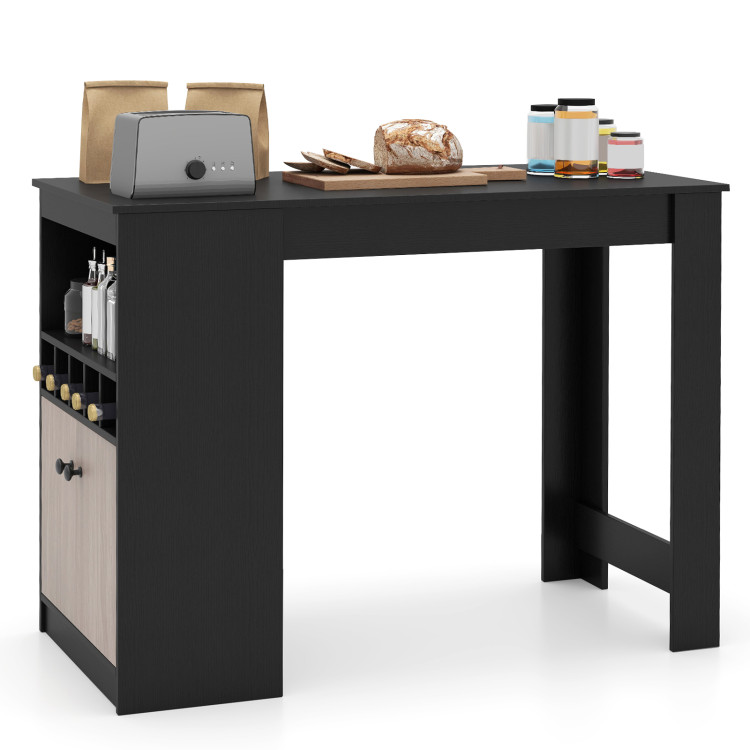 48_Inch_Bar_Table_with_Storage_Cabinet_and_Wine_Rack_Black-4.jpg