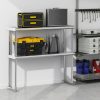 48 x 12 Inch Kitchen Stainless Steel Overshelf with Adjustable Lower Shelf