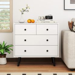 4 Drawers Dresser Chest of Drawers Free Standing Sideboard Cabinet