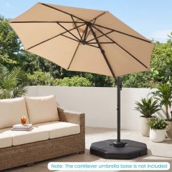 4 Pieces Patio Cantilever Offset Umbrella Weights Base Plate Set