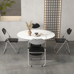 2/4/6 Pieces Portable Folding Dining Chairs Set with Carrying Handles