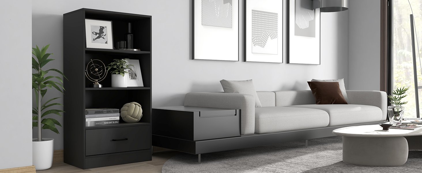 4_Tier_Storage_Bookcase_with_Open_Shelves_Drawer1.jpg