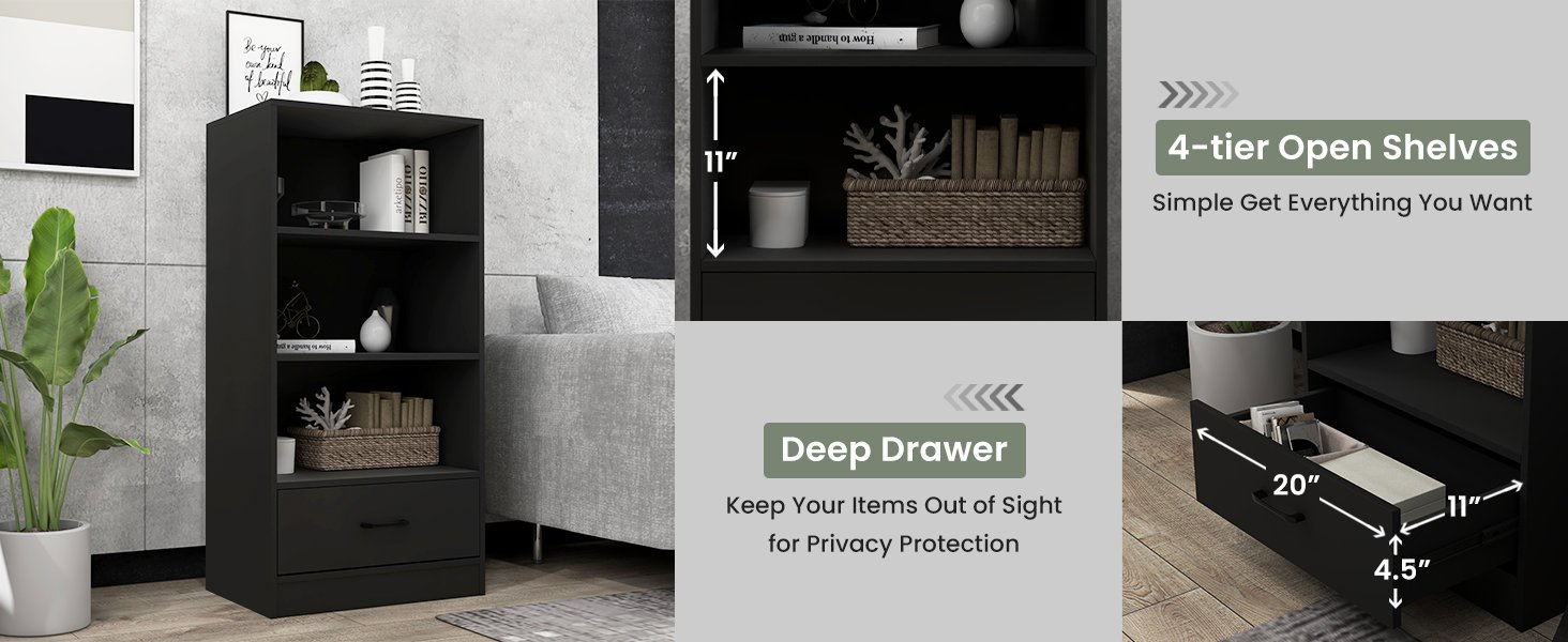 4_Tier_Storage_Bookcase_with_Open_Shelves_Drawer3.jpg