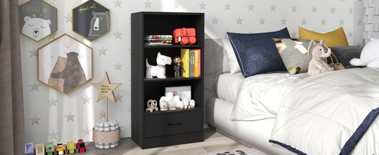 4_Tier_Storage_Bookcase_with_Open_Shelves_Drawer4.jpg