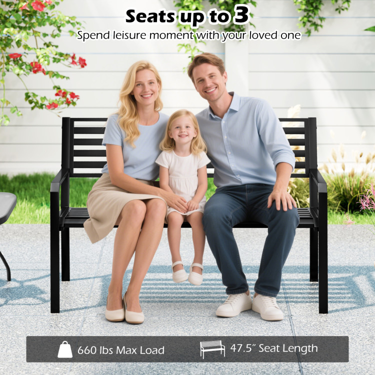50_Inch_Outdoor_Metal_Park_Bench_Black-6.jpg