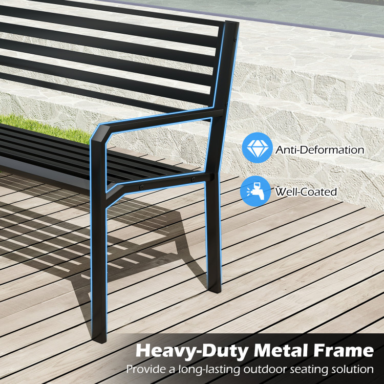 50_Inch_Outdoor_Metal_Park_Bench_Black-7.jpg