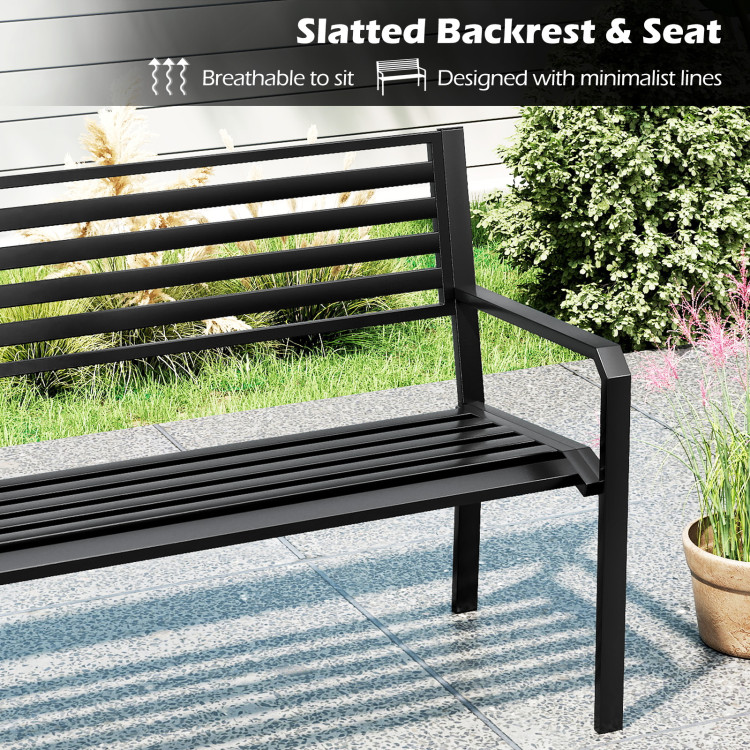 50_Inch_Outdoor_Metal_Park_Bench_Black-8.jpg