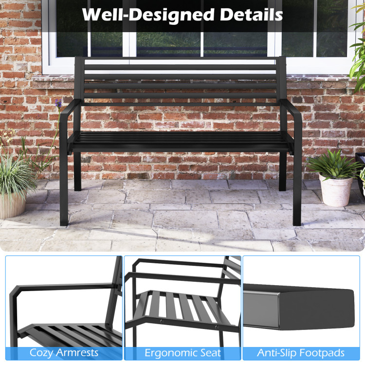50_Inch_Outdoor_Metal_Park_Bench_Black-9.jpg