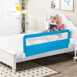 59 Inch Folding Breathable Baby Bed Rail Guard with Safety Strap